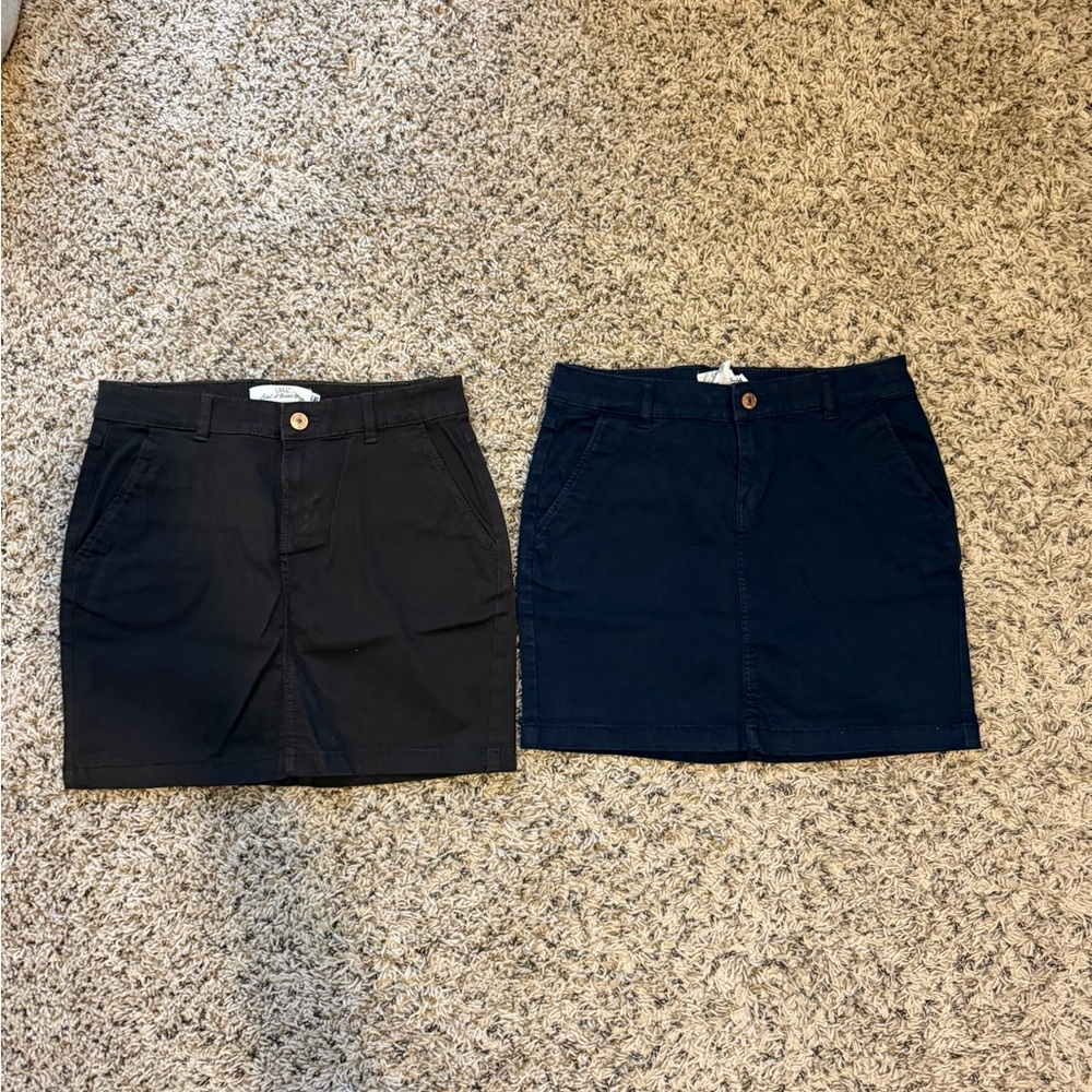 H&M Classic Brown and Navy Women's Skirt Set